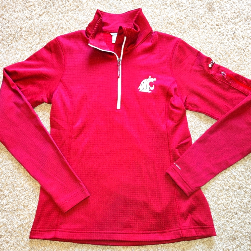 WSU Cougars Columbia Sportswear Quarter-Zip Pullover with Logo